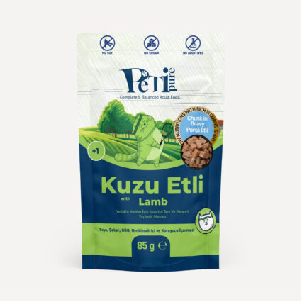 Petipure Jöle İçinde Kuzu Etli Yetişkin Yaş Kedi Maması
