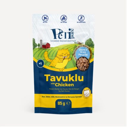 Petipure Jöle İçinde Tavuklu Yetişkin Yaş Kedi Maması