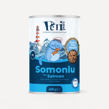 Petipure Sos İçinde Somon Balığı Parçalı Yaş Yetişkin Kedi Maması
