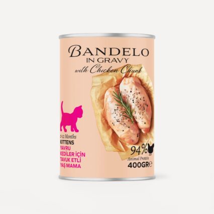Bandelo Sos İçinde Tavuk Parça Etli Yaş Yavru Kedi Maması